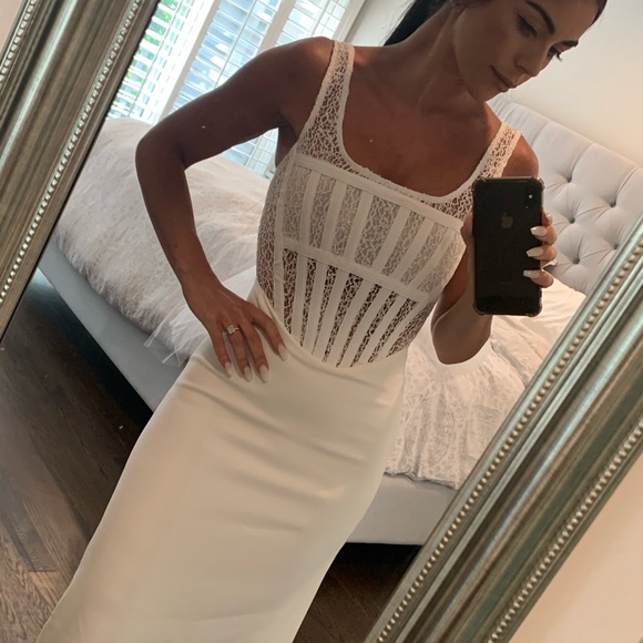 Dion Lee Corset Lace Midi Dress - Picture 3 of 7